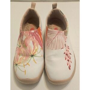 UIN Women's Slip-On Tropical Flower Casual Shoe~Size 8.5~EUC